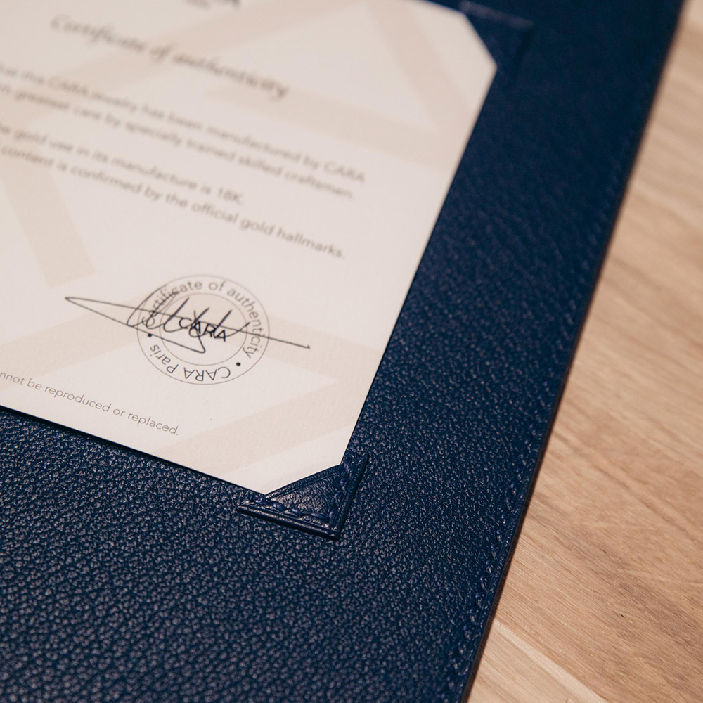 Certificate of Authenticity — CARA Paris